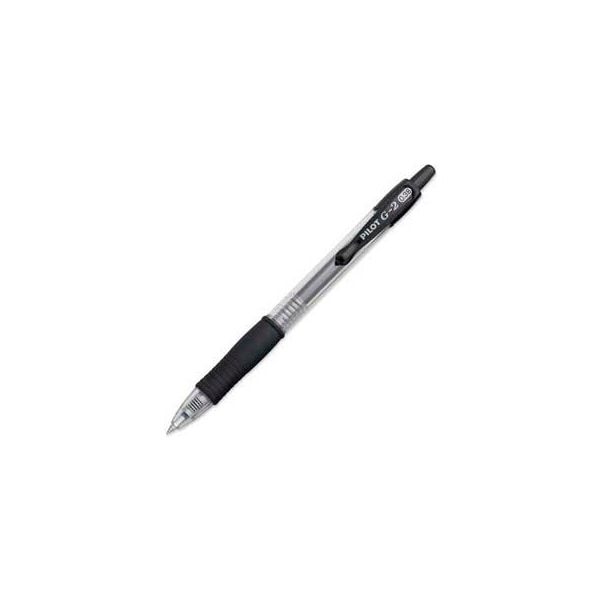 Pilot Pilot G2 Gel Retractable Rollerball Pen, Ultra Fine, 0.38mm, Black Ink, Dozen 31277 - main